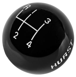 HURST With 3/8" Thread 4-Speed Black Manual Shift Knob HU1637627 Autofit