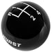 HURST With 3/8" Thread 4-Speed Black Manual Shift Knob HU1637627 Autofit