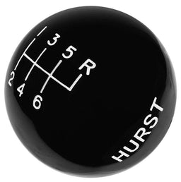 HURST With 3/8" Thread 6-Speed Black Manual Shift Knob HU1631040 Autofit