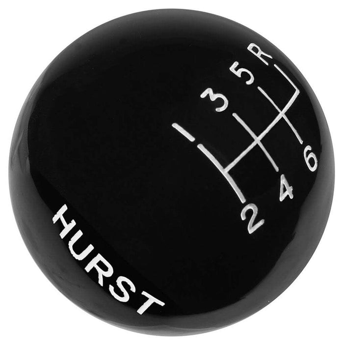 HURST With 3/8" Thread 6-Speed Black Manual Shift Knob HU1631040 Autofit