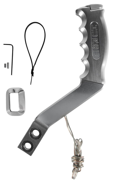 HURST With Built-In 12V Switch, Clear Anodized Aluminium, 8.75" Length Nitro Stick Manual Shift Handle - Pistol Grip HU5381000 Autofit