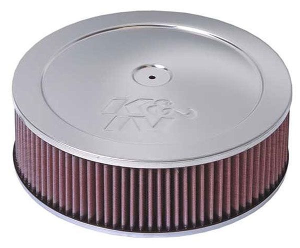 K&N 11" x 3-1/2", Fits Neck Size 5-1/8" (130 mm) K&N Chrome Custom Air Cleaner Assembly KN60-1180 Autofit