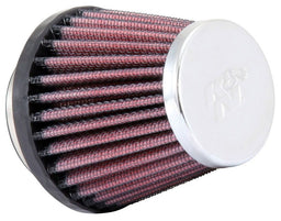 K&N 3 in (76 mm) H x 3.125 in (79 mm) Base OD x 2 in (51 mm) Top OD - KNRC-2580 K&N Universal Clamp On Filter Fits 2 in (51 mm) KNRC-2580 Autofit