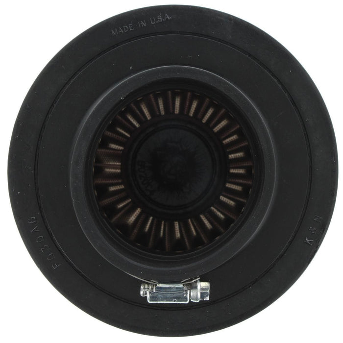 K&N 5 in (127 mm) H x 6 in (152 mm) Base OD x 5.25 in (133 mm) Top OD - KNRR-3003 K&N Polished Universal Clamp On Filter Fits 3 in (76 mm) KNRR-3003 Autofit