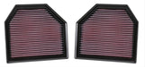 K&N Fits 2011-2020 BMW M3, M4, M5, M6 3.0L L6 & 4.4L V8 (2 Filters) - KN33-2488 K&N Replacement Panel Filter KN33-2488 Autofit
