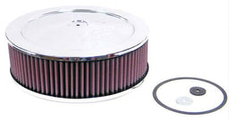 K&N Fits Neck Size 2-5/8 in (67 mm) - KN60-1140 K&N Chrome Custom Air Cleaner Assembly 11 x 3-1/2" KN60-1140 Autofit