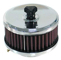 K&N Fits Neck Size 2-5/8 - KN60-0400 K&N Custom Nostalgia Air Cleaner Assembly 4 x 2" KN60-0400 Autofit