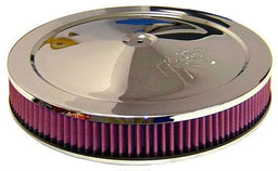 K&N Fits Neck Size 5-1/8" (130 mm) - KN60-1263 K&N Chrome Custom Air Cleaner Assembly 14 x 2-1/4" KN60-1263 Autofit