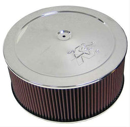 K&N Fits Neck Size 5-1/8" (130 mm) - KN60-1310 K&N Chrome Custom Air Cleaner Assembly 14 x 6" KN60-1310 Autofit