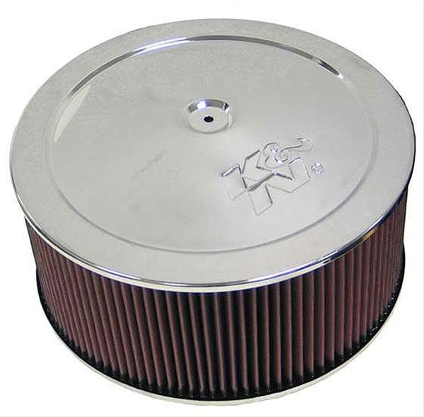K&N Fits Neck Size 5-1/8" (130 mm) - KN60-1310 K&N Chrome Custom Air Cleaner Assembly 14 x 6" KN60-1310 Autofit