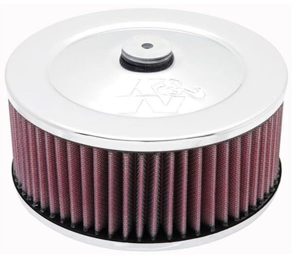 K&N Fits Neck Size 5-1/8" (130 mm) - KN60-1330 K&N Chrome Custom Air Cleaner Assembly 7 x 3" KN60-1330 Autofit
