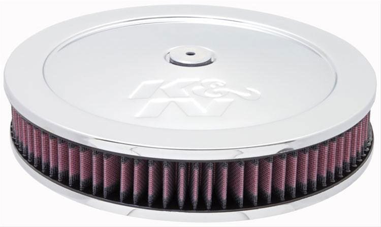K&N Fits Neck Size 5-1/8 in (130 mm) - KN60-1170 K&N Chrome Custom Air Cleaner Assembly 11 x 2-3/16" KN60-1170 Autofit
