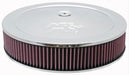 K&N Fits Neck Size 5-1/8 in (130 mm) With 7/8" Drop Base - KN60-1430 K&N Chrome Custom Air Cleaner Assembly 14 x 3" KN60-1430 Autofit