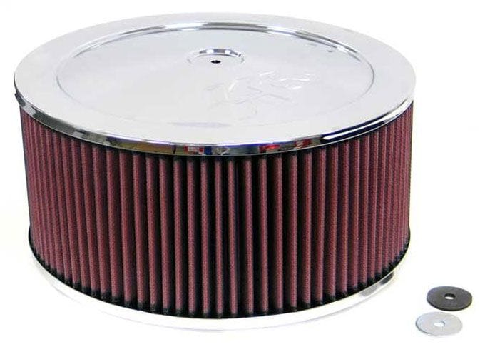 K&N Fits Neck Size 7-5/16" (186 mm) - KN60-1250 K&N Chrome Custom Air Cleaner Assembly 11 x 6" KN60-1250 Autofit