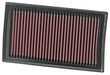 K&N Fits Nissan Micra 1.5L 2003-10, Renault Clio 2005-12 - KN33-2927 K&N Replacement Panel Filter KN33-2927 Autofit
