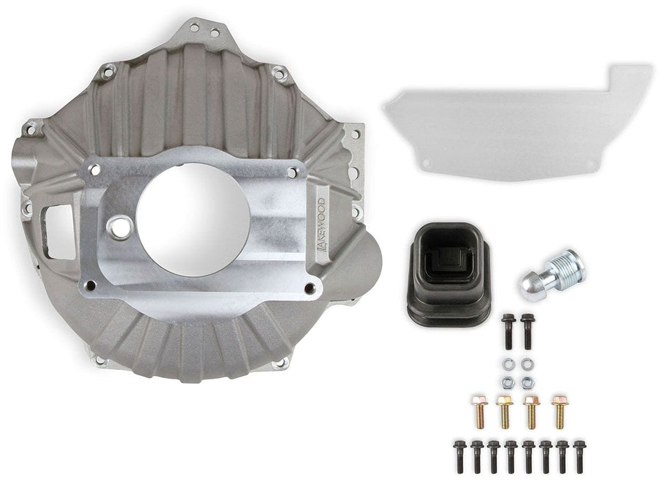 LAKEWOOD GM LS to Muncie, Saginaw, Borg Warner T10 and Tremec TKO/TKX Transmis Cast Aluminium Bellhousing Kit LLK5000K Autofit