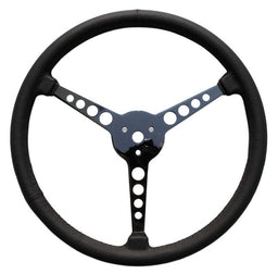 LIMEWORKS 3-Spoke Leather Wrapped With Holes 15" Sprint Steering Wheel LWD3SP15H Autofit