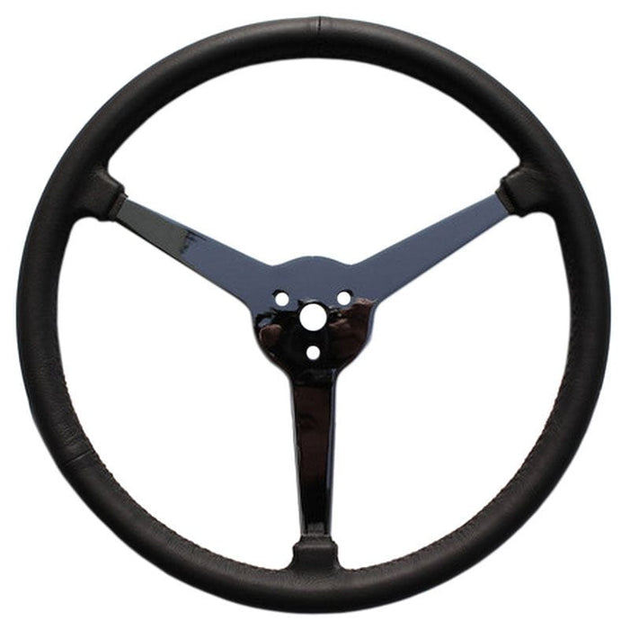 LIMEWORKS 3-Spoke Leather Wrapped With No Holes 15" Sprint Steering Wheel LWD3SP15 Autofit