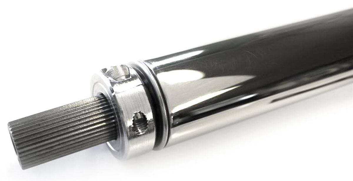 LIMEWORKS Polished 33" Long, 1-1/2 Tube With Horn Banjo Style Steering Column LWDB33P112 Autofit