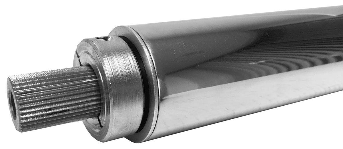 LIMEWORKS Polished 33" Long, 1-1/2 Tube With Horn Forty Style Steering Column LWDF33P112 Autofit