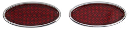 LOKAR 3"H x 6-1/2"L XL Oval LED Tail lights (Pair) - Chromed Billet Aluminium LK-TL-1911 Autofit