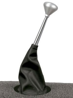 LOKAR 5-1/4" Black Billet Round Hot Rod Shifter Boot Ring with Boot LK-X70-BHRB Autofit