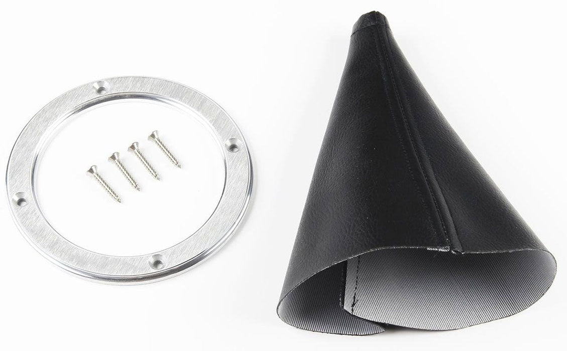 LOKAR 5-1/4"OD x 4"ID Billet Round Shifter Boot Ring with Boot LK-70-BHRB Autofit