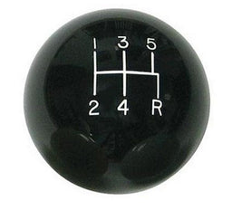 LOKAR 5-Speed Black 2" Gear Knob 3/8-24 & 3/8-16 Thread LK-SK-6876 Autofit