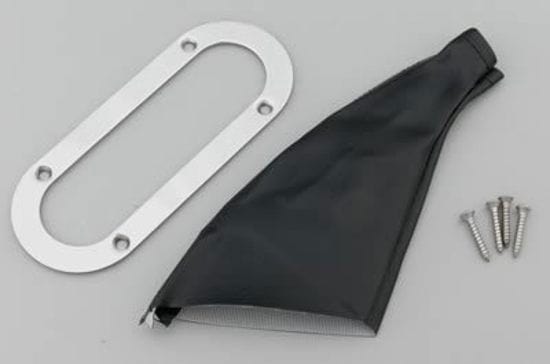 LOKAR 6-3/4" x 5-1/4"OD x 5-1/2" x 4"ID Floor Mount Emergency Hand Brake Boot with Stainless Steel Ring LK-70-EHBF Autofit