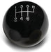 LOKAR 6-Speed Black 2" Gear Knob 3/8-24 & 3/8-16 Thread LK-SK-6877 Autofit