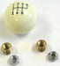 LOKAR 6-Speed Ivory 2" Gear Knob 3/8-24 & 3/8-16 Thread LK-SK-6873 Autofit