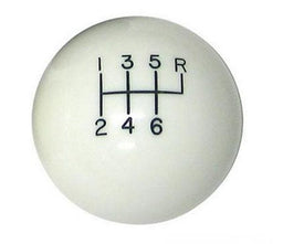 LOKAR 6-Speed White 2" Gear Knob 3/8-24 & 3/8-16 Thread LK-SK-6875 Autofit