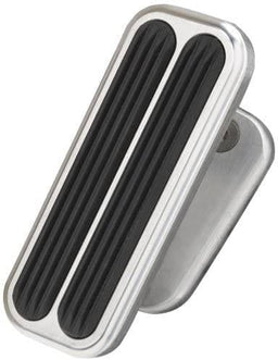 LOKAR Brushed Rectangle Pad With Rubber Insert 1-1/2" x 4" Billet Aluminum Adjustable Foot Rests LK-BFR-6116 Autofit
