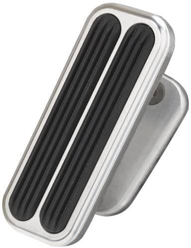 LOKAR Brushed Rectangle Pad With Rubber Insert 1-1/2" x 4" Billet Aluminum Adjustable Foot Rests LK-BFR-6116 Autofit