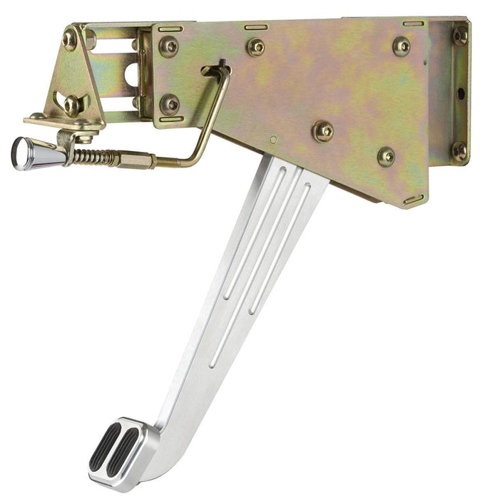 LOKAR Foot Brake with Solid Arm & Rubber Insert - Brushed Billet Aluminium LK-EFB-9001 Autofit