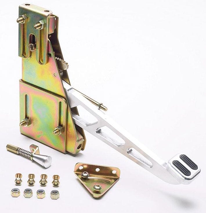 Foot Brake with Windowed Arm & Rubber Insert - Brushed Billet Aluminiu ...