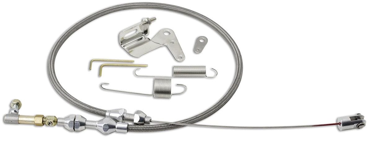 LOKAR Kit Includes Stainless Steel Accelerator Cable, Bracket and Springs 24" Duo-Pak Hi-Tech Stainless Steel Accelerator Cable Kit LK-DP-1000HT Autofit