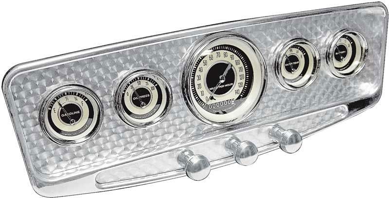 LOKAR Polished Goolsby Edition Billet Aluminum Dash Insert Aluminium 5-Gauge Dash Insert LK-BDI-9138 Autofit