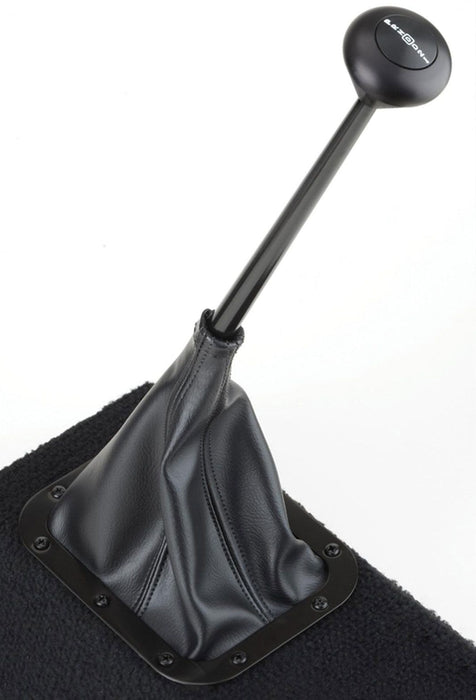 LOKAR Rectangular Floor Mount Shifter Boot with Ring - Black LK-X70-FMB Autofit