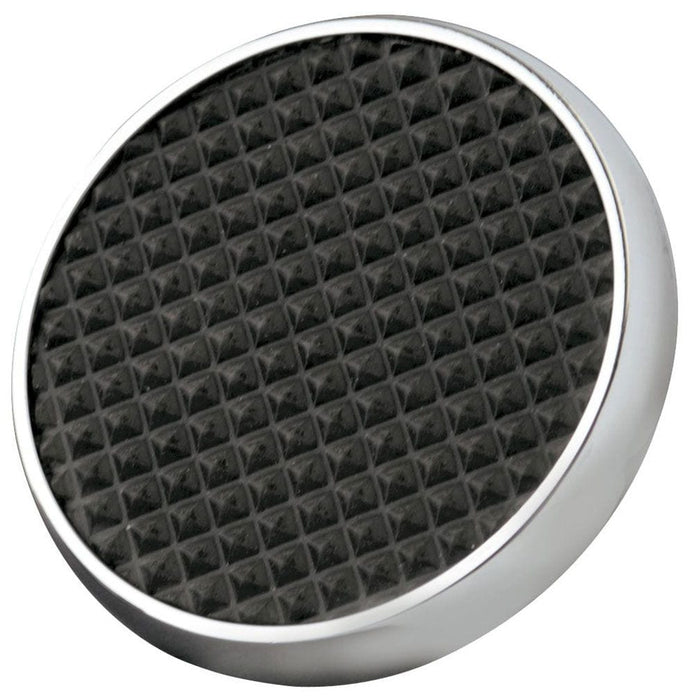 LOKAR Round Steel Brake/Clutch Pad with Rubber - Chromed LK-SPO-6071 Autofit