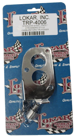 LOKAR Stainless Steel Suit 3 Bolt Stromberg Style Carburetors Tri- Power Th Throttle/Kickdown Cable Mounting Bracket LK-TRP-4006 Autofit