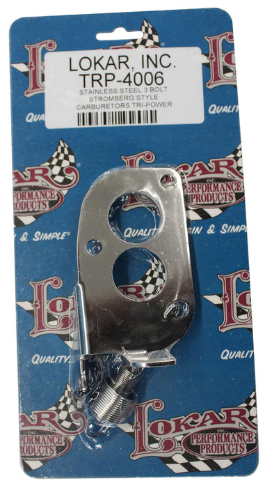 LOKAR Stainless Steel Suit 3 Bolt Stromberg Style Carburetors Tri- Power Th Throttle/Kickdown Cable Mounting Bracket LK-TRP-4006 Autofit