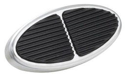 LOKAR Standard Oval Brake Pad with Rubber - Brushed Billet Aluminium LK-BAG-6107 Autofit