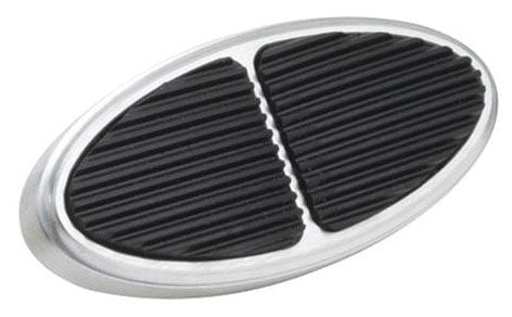 LOKAR Standard Oval Brake Pad with Rubber - Brushed Billet Aluminium LK-BAG-6107 Autofit