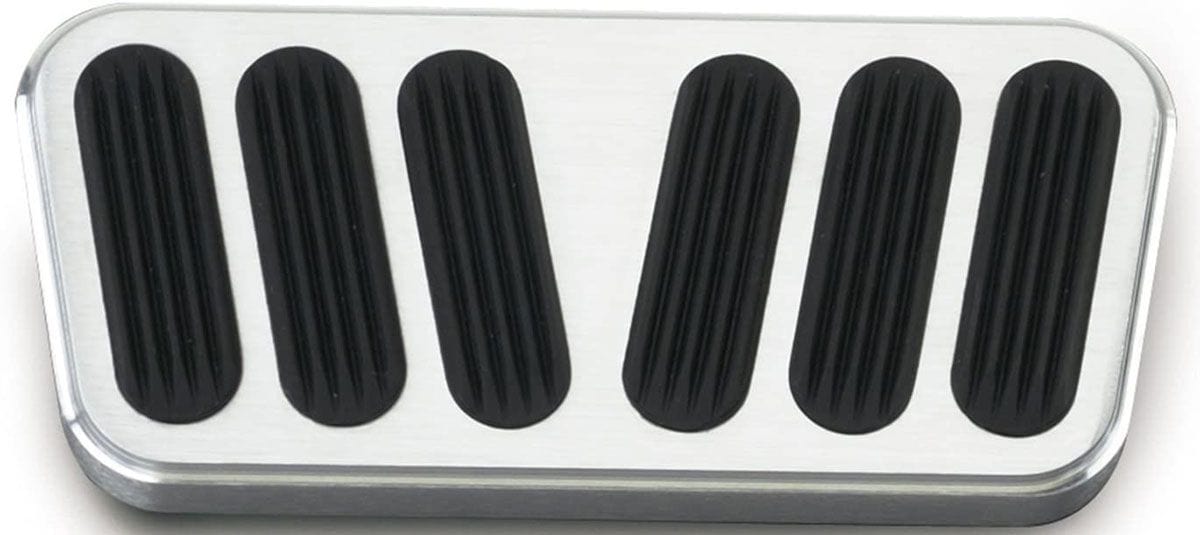 LOKAR Suit 1955-1957 Chevy Automatic Power Brake Pad with Rubber - Brushed Billet Aluminium LK-BAG-6078 Autofit