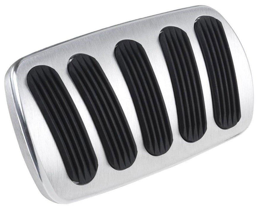 LOKAR Suit 1955-1957 Chevy Curved Power Brake Pad with Rubber - Brushed Billet Aluminium LK-BAG-6137 Autofit