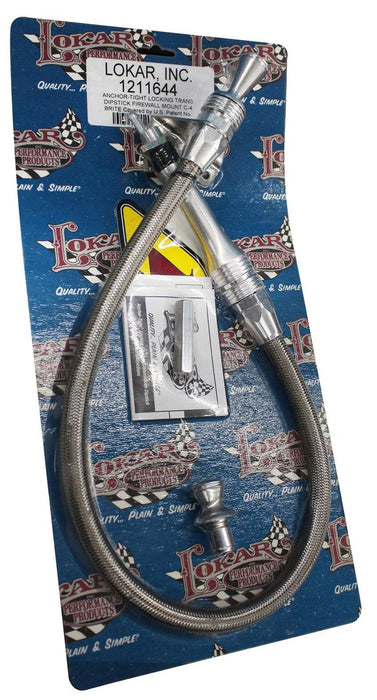 LOKAR Suit Ford C4 Case Fill, Firewall Mount Anchor-Tight Locking Transmission Dipstick - Polished LK-1211644 Autofit