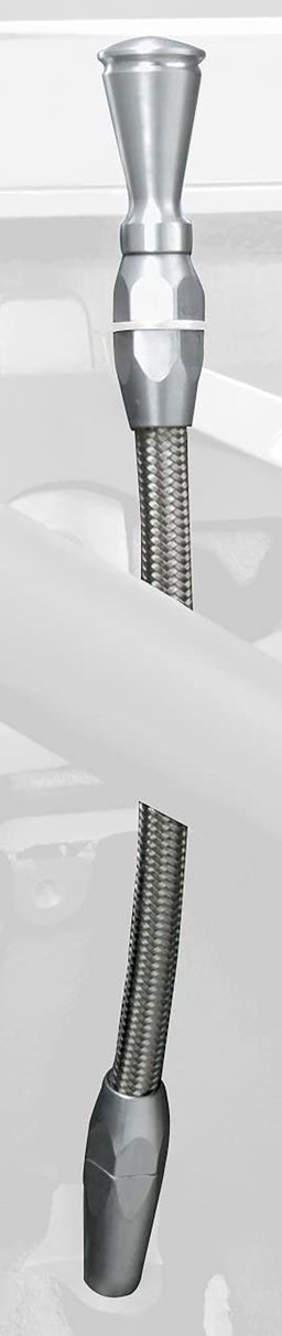 LOKAR Suit Small Block Chevy GM Vortec/Ramjet Braided Stainless Steel Flexible Engine Dipstick LK-ED-5009 Autofit