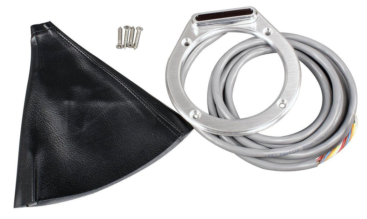 LOKAR Suit TH 350/400, includes Sensor Kit & Round Shifter Boot, 5-1/4" OD Horizontal LED Shift Indicator Boot Kit - Brushed Billet Aluminium LK-CINB-1747 Autofit