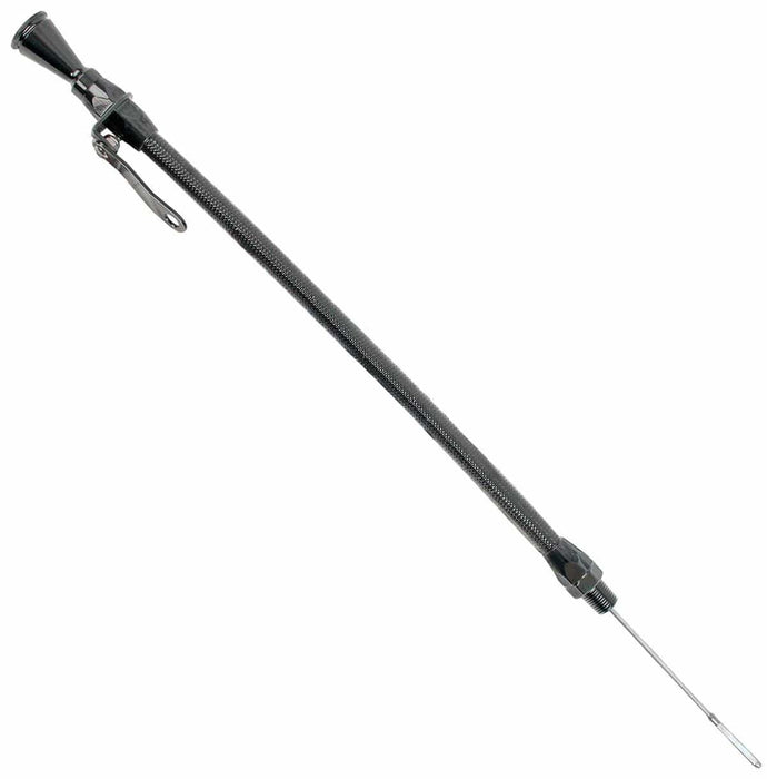 LOKAR Universal with 1/4" NPT Pan Fitting, 12" Housing Length Flexible Engine Dipstick Black Stainless Steel Housing LK-XED-5017 Autofit